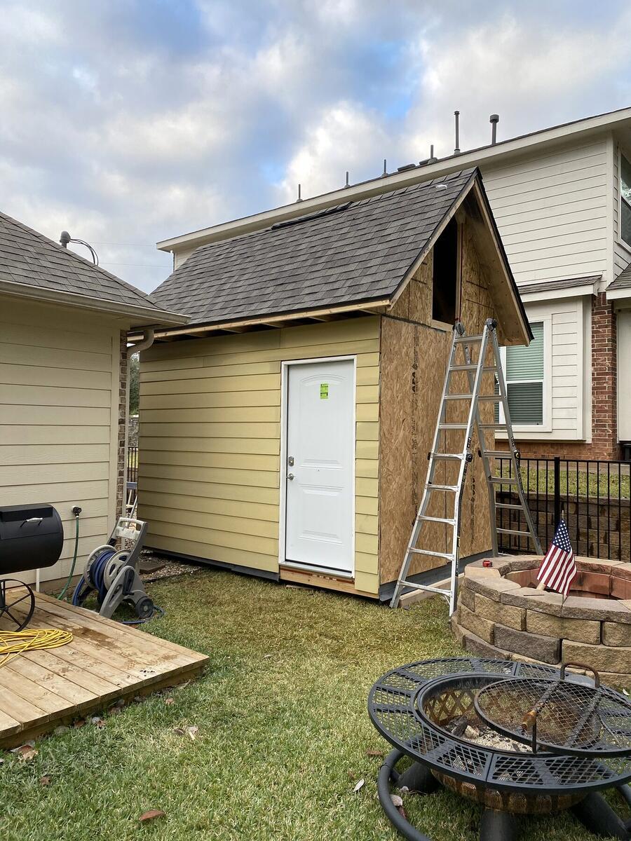 Finished exterior home addition
